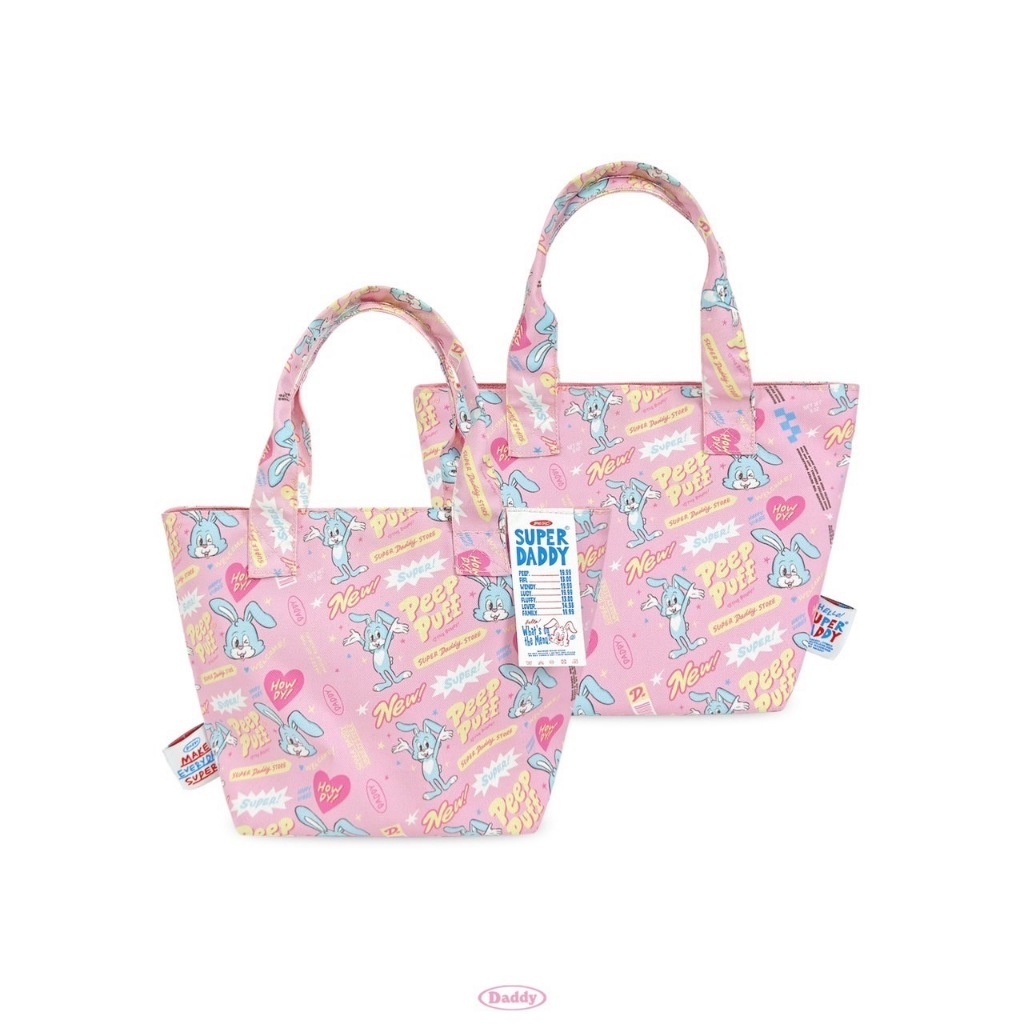 SUPERDADDY | Peep Hand  Bag กระเป๋าถือ ลายกระต่าย peep สุดน่ารัก