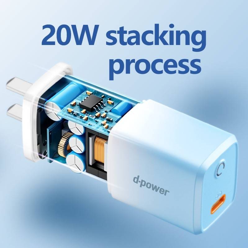 d-power ชุดชาร์จเร็ว 20W รุ่น AG-201 สาย Type-C to IP 1M รองรับ i6~14Pro max PD20W