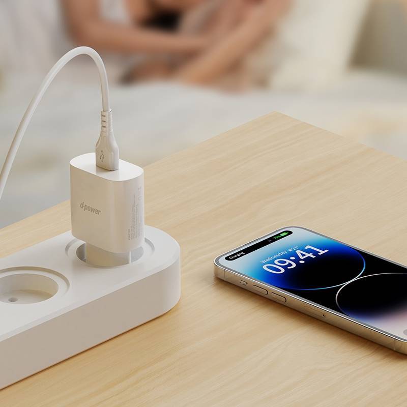 d-power หัวชาร์จด่วน 18W รุ่น QA-18 | Fast Charger Quick Charge 3.0 ขาปลั๊กกลม USB-A มอก.