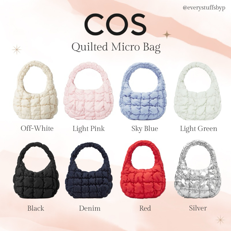 (พร้อมส่ง) COS Quilted Micro Bag💐🤍💙 (แท้100%)
