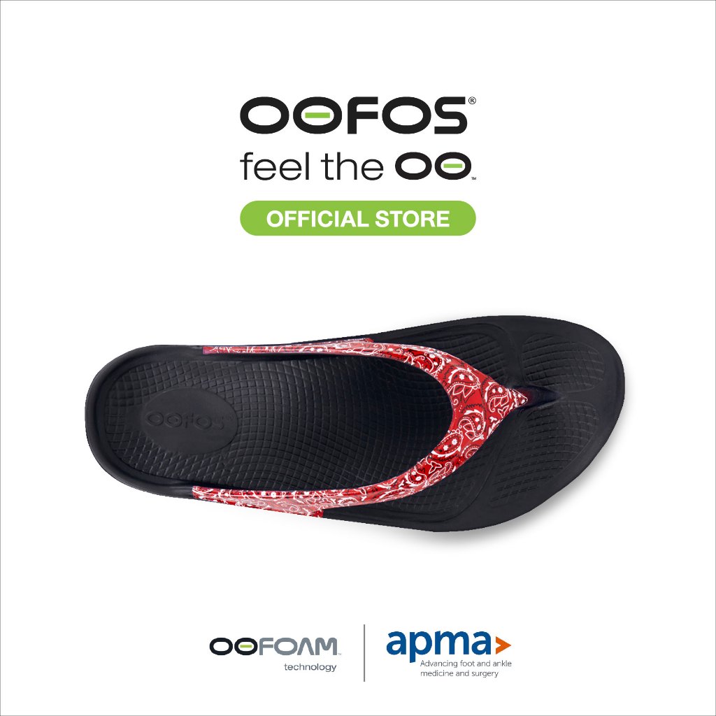 Oolala Limited Red Bandana รองเท้าเพื่อการฟื้นฟู