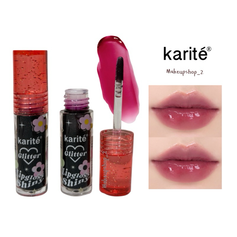 ลิปกลอส ลิปจุ่ม ลิปดำ Karite Lipgloss ลิปดำเปลี่ยนสี ลิปเจลลี่ เนื้อเวลเวท สีสวย ติดทน