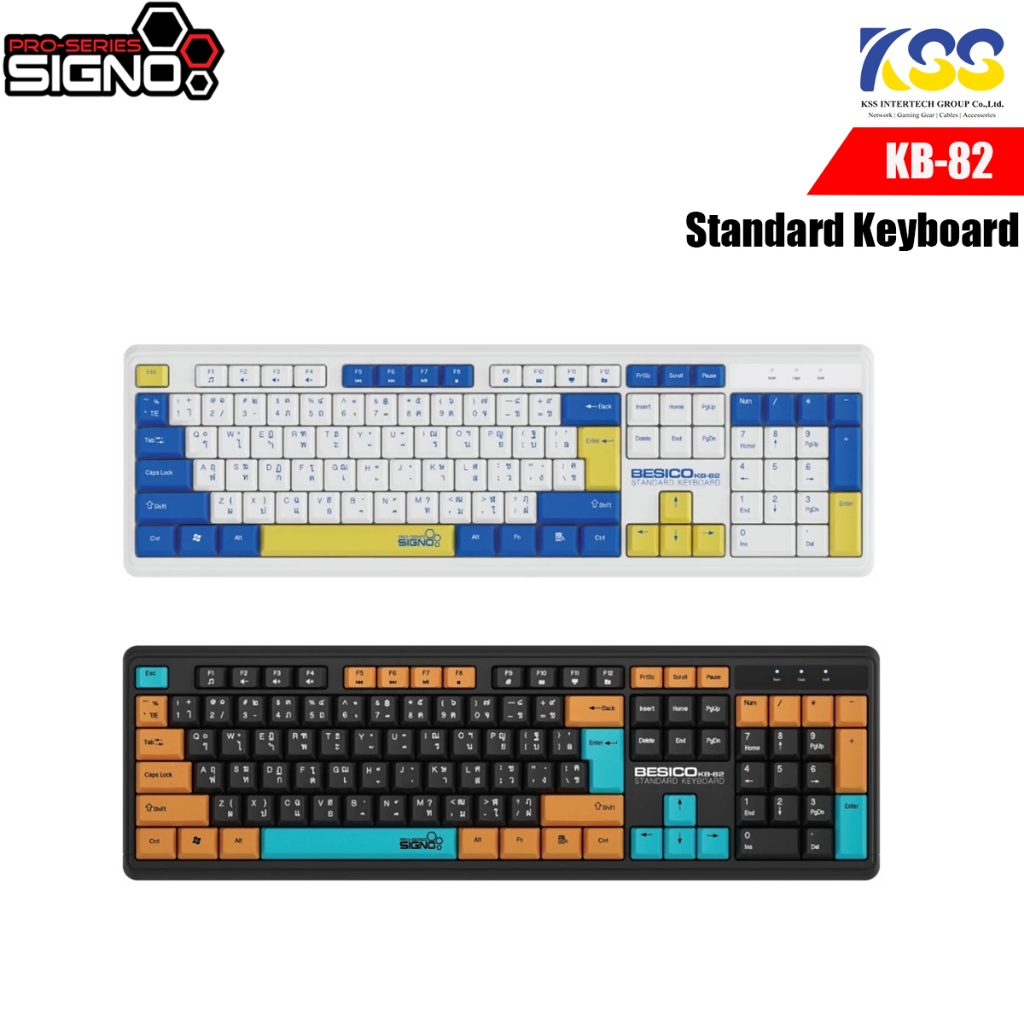 คีย์บอร์ดสาย SIGNO Standard Keyboard รุ่น KB-82