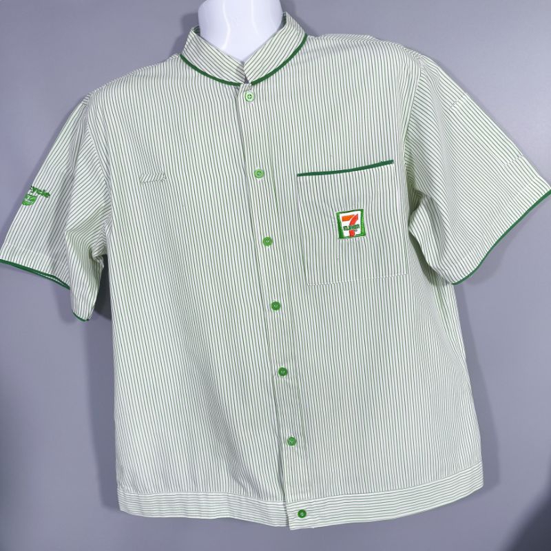 มือสอง เสื้อพนักงาน เซเว่น อีเลฟเว่น อก 48 ชุดฟอร์ม 7-11 คอจีน