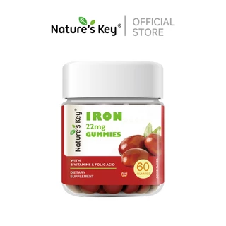 [Live Exclusive]Nature's Key Iron vitamin Gummies ธาตุเหล็ก บำรุงเลือด เพิ่มพลังงานให้ร่างกาย อร่อย ไม่คาว ทานง่ายทุกวัน