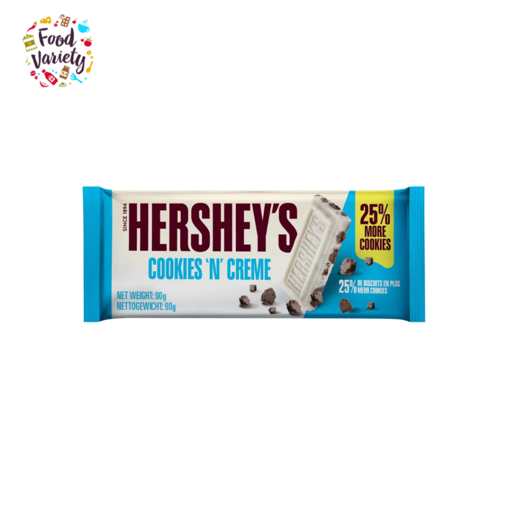 [BestBefore 24Feb2026] Hershey's Cookies n Cream White Chocolate Bar 90g เฮอร์ชีส์ คุกกี้แอนด์ครีม ไ