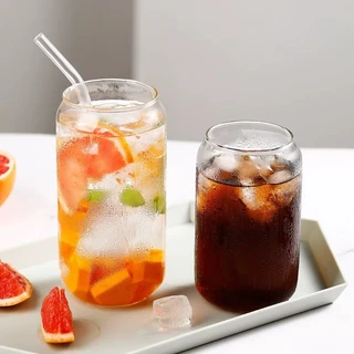 แก้วมินิมอล พร้อมหลอด ฝาไม้ ขนาด พร้อมแปรงล้างหลอด สำหรับใส่กาแฟ น้ำผลไม้ น้ำอัดลม