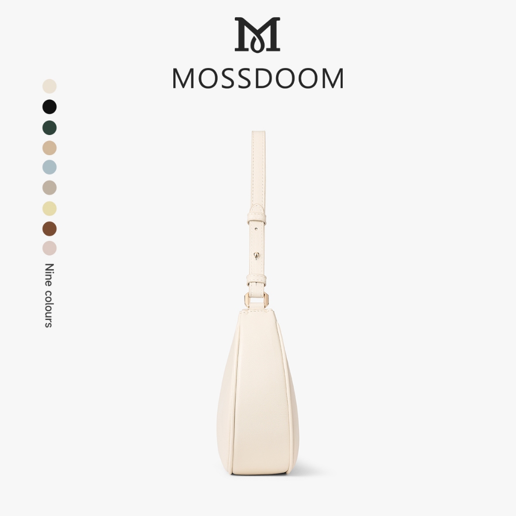 MOSSDOOM Kattie Bag กระเป๋าถือทรงพระจันทร์ กระเป๋าผู้หญิง ทรงสวย มีให้เลือกหลายสี เข้ากับทุกลุค ราคา ถูกที่สุด ดีลบีเคเค แกลเลอรีภาพที่ 9