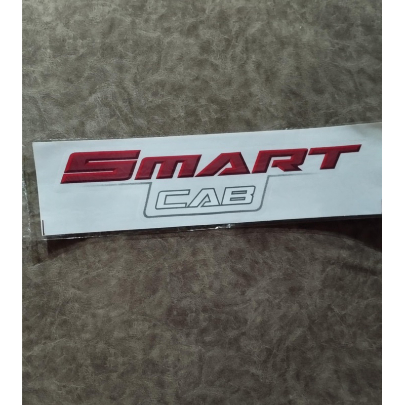 สติ๊กเกอร์ SMART CAB สีแดง ติดท้าย ติดกระจกCAB วีโก้  2008-2011 - รูปที่ 2