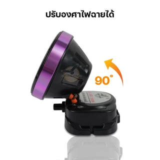 ไฟฉายคาดหัว ของแท้ ตรานก ไฟคาดหัว LED ไฟเดินป่า ไฟส่องกบ ไฟฉายชาร์จแบต กันฝน รุ่น HL-647/HL-648