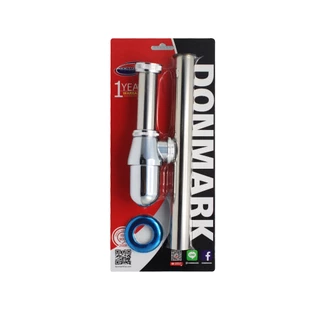 DONMARK I ชุดท่อน้ำทิ้งกระปุก สแตนเลส ชาร์ปยาว (1-1/4 นิ้ว) รุ่น D01