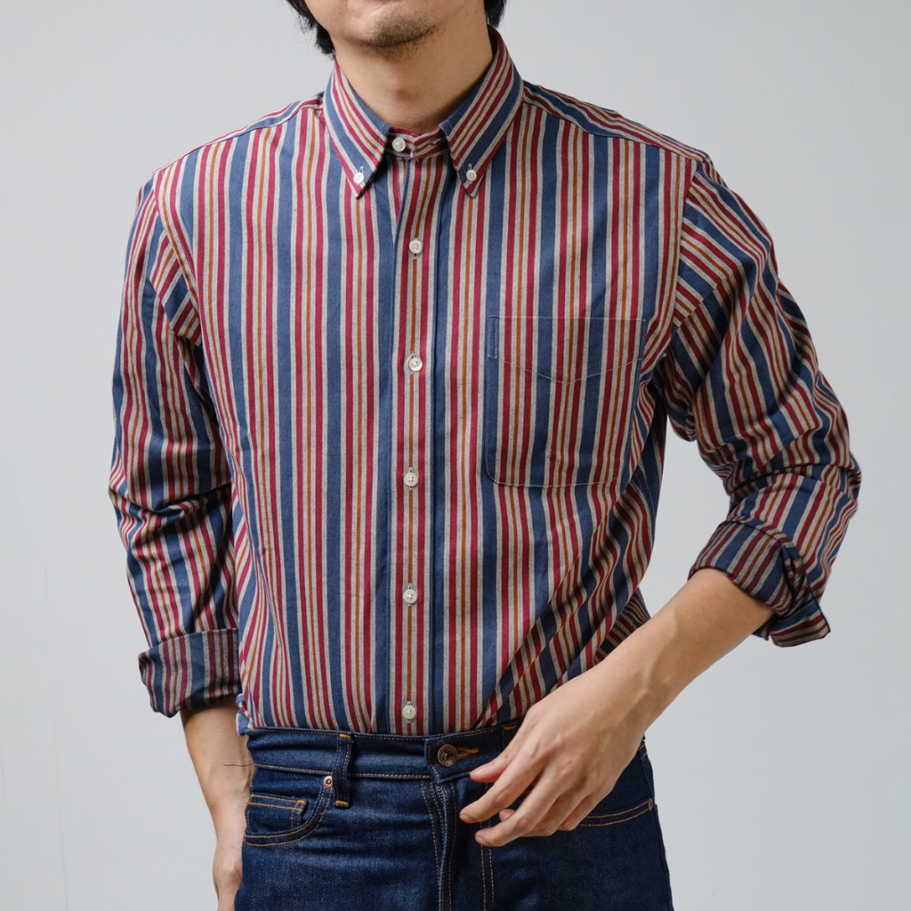era-won Premium Quality เสื้อเชิ้ต คอปก Dress shirt Regular Shirt แขนยาว สี Jonhy Walker