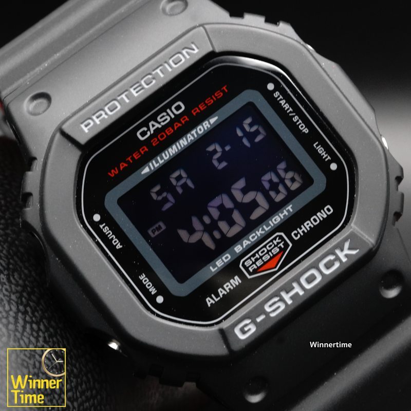 นาฬิกาCASIO G-SHOCK ดิจิตอล ซีรีส์ 5600 รุ่น DW-5600UHR-1DR