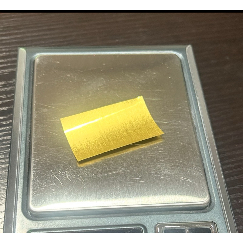 แผ่นทองึำแท้96.5% ขนาด1×2นิ้วสำหรับทำตะกรุด รับประกันทองแท้