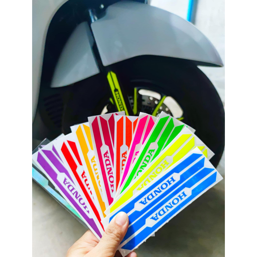 สติ๊กเกอร์ ติดโช็ค จีออโน่ ( ติดโช็คเดิม Giorno  ติดได้ ซ้าย ขวา ) สะท้อนแสง - รูปที่ 2