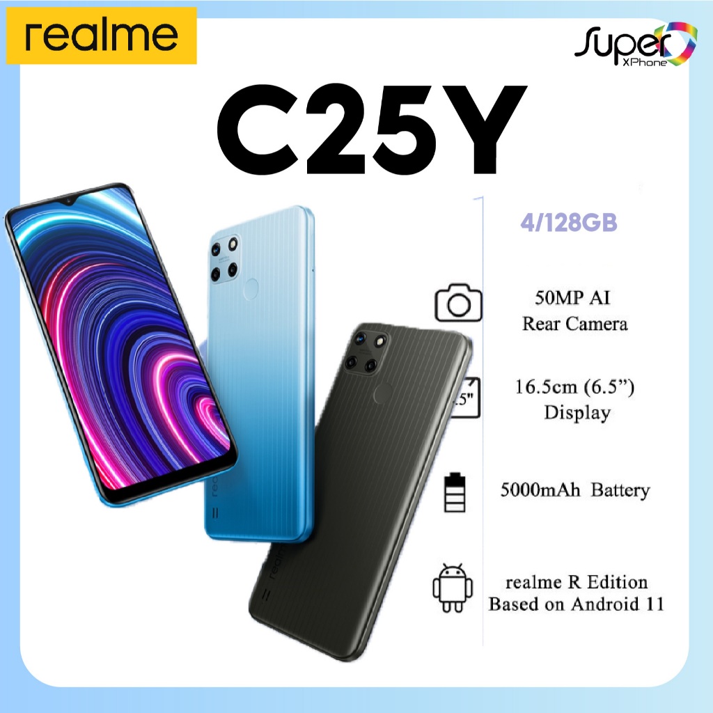 Realme C25Y(4+128GB)CPU Unisoc Tiger T618 ใช้งานลื่นไหลทุก App