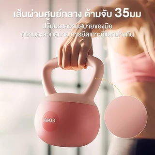เคตเทิลเบล 2/4/6/8/10KG วัสดุพีวีซีนุ่ม ดัมเบลหูหิ้ว ลูกยกน้ำหนัก ดัมเบลลูกตุ้ม Kettlebell