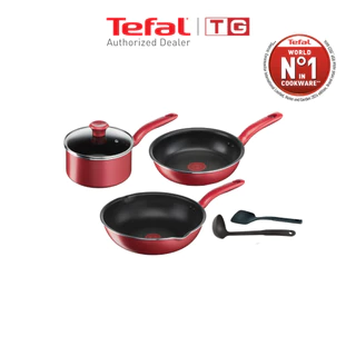 🔥🔥TEFAL ชุดหม้อกระทะ So Chef รุ่น G135S696 / G135S695 จำนวน 6 ชิ้น ใช้ได้กับเตาทุกประเภท** รับประกันศูนย์2ปี