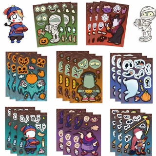 S0506 สติ๊กเกอร์ Make a Face แต่งหน้า ตกแต่งการ์ตูน DIY Sticker สติกเกอร์ สำหรับเด็ก