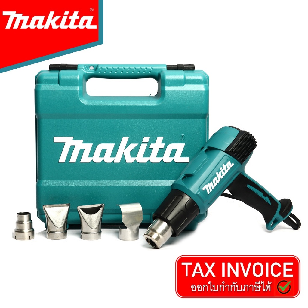 MAKITA  เครื่องเป่าลมร้อนไฟฟ้า รุ่น HG6530VK กำลังไฟ 2,000 วัตต์ ปรับอุณหภูมิได้ 3 ระดับ จอแบบ LCD