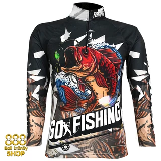 เสื้อตกปลา,ปั่นจักรยาน Set สี 6 Go Fishing มีให้เลือก 4 สี (สินค้าพร้อมจัดส่ง) ป้องกันแสง UV
