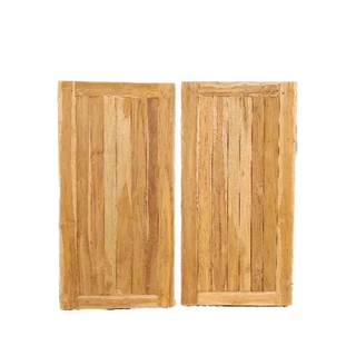 หน้าต่างบานคู่ 50x100 cm 2 บาน+ วงกบ 100x100 cm ทำจากไม้สักแท้ หน้าต่างบานทึบ หน้าต่างสายฝน