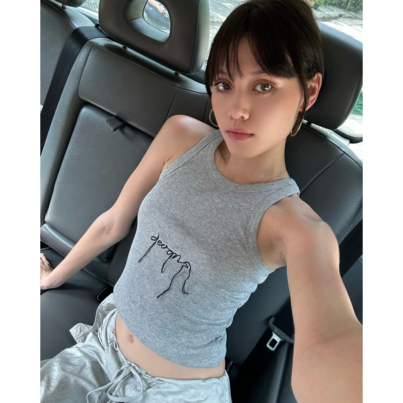 Devon embroidered logo tank