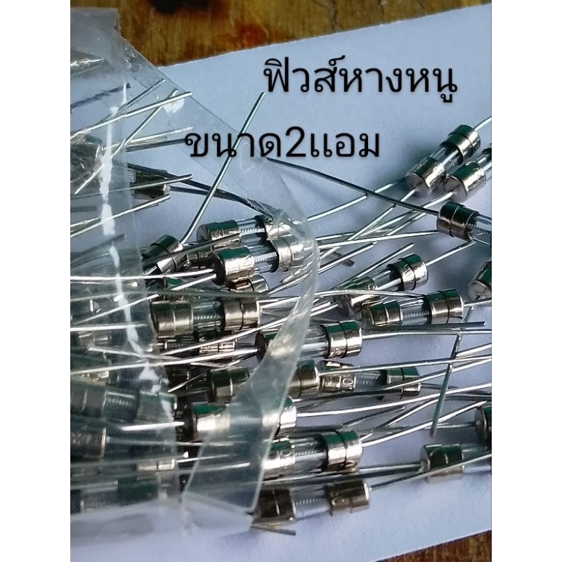 ฟิวส์หางหนู 3.6*10 2เเอมป์250 v.ชุด10ตัว