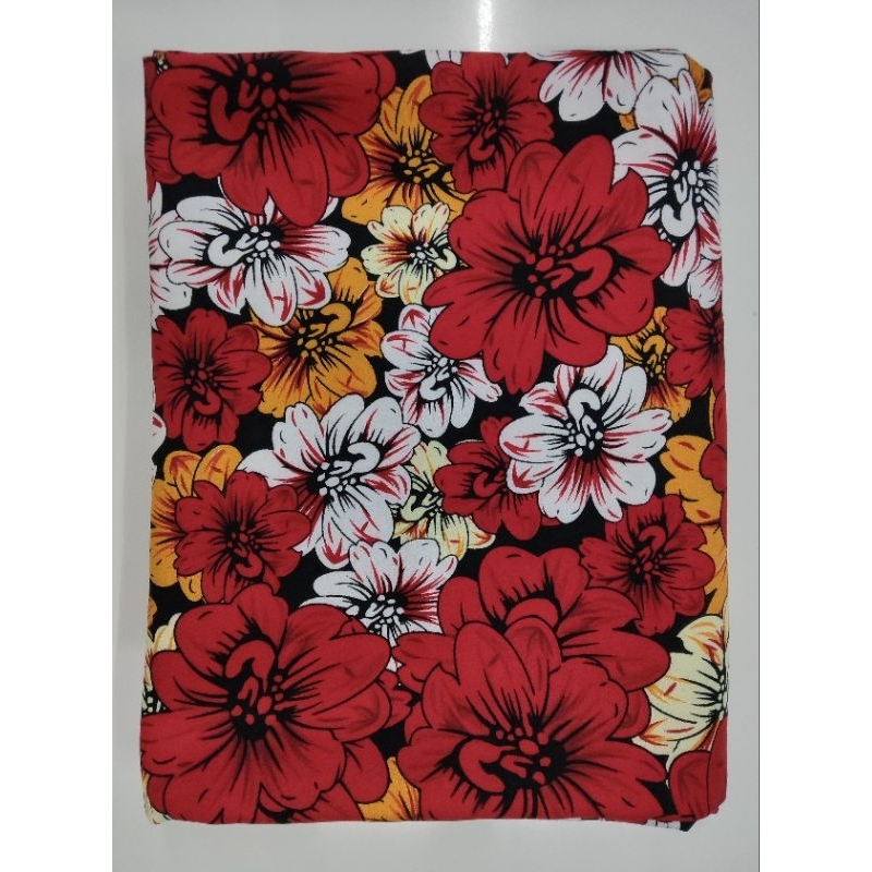 ผ้าสปัน ผ้าแมมเบิร์ต เนื้อนิ่มมาก ลาย Dahlia ชุด 2 สี รูปที่ 6