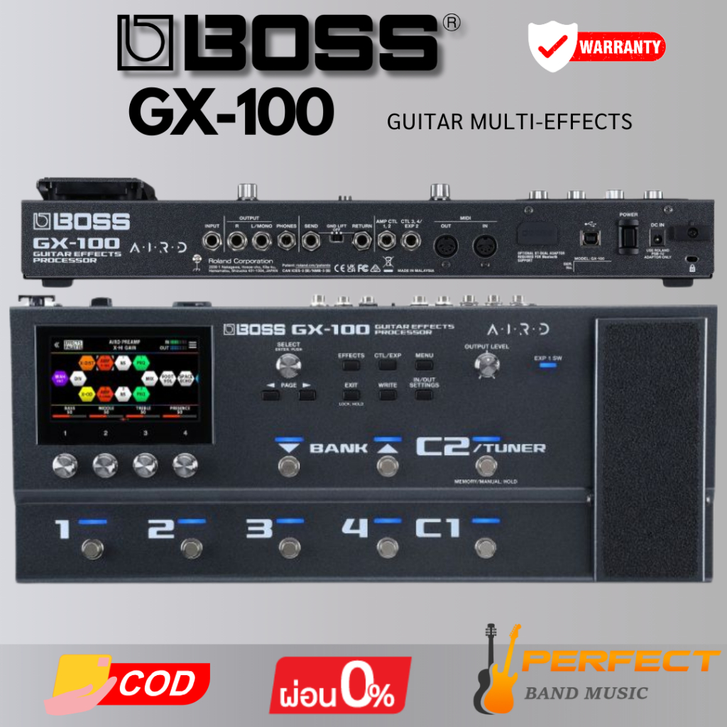มัลติเอฟเฟค BOSS GX-100 Guitar Multi-Effects Pedal [ผ่อน 0% 10เดือน]
