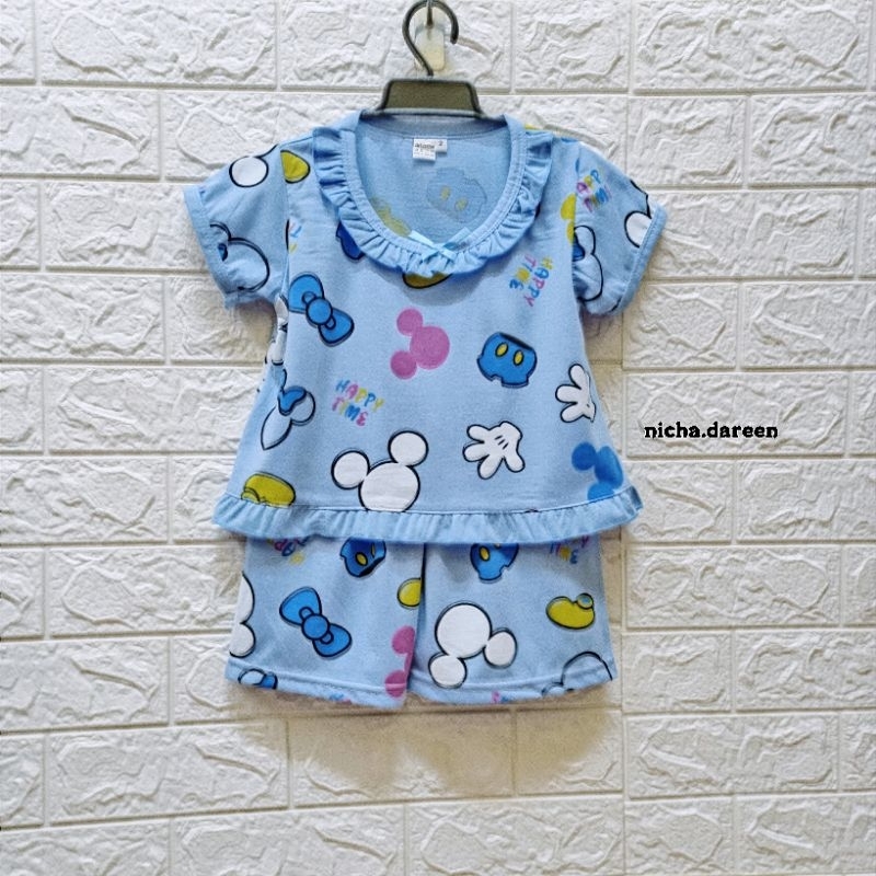 ชุดนอนเด็กผู้หญิง ลายมินนี่ ไซต์6เดือน-12 ขวบ ชุดนอนแขนสั้น/ขาสั้น