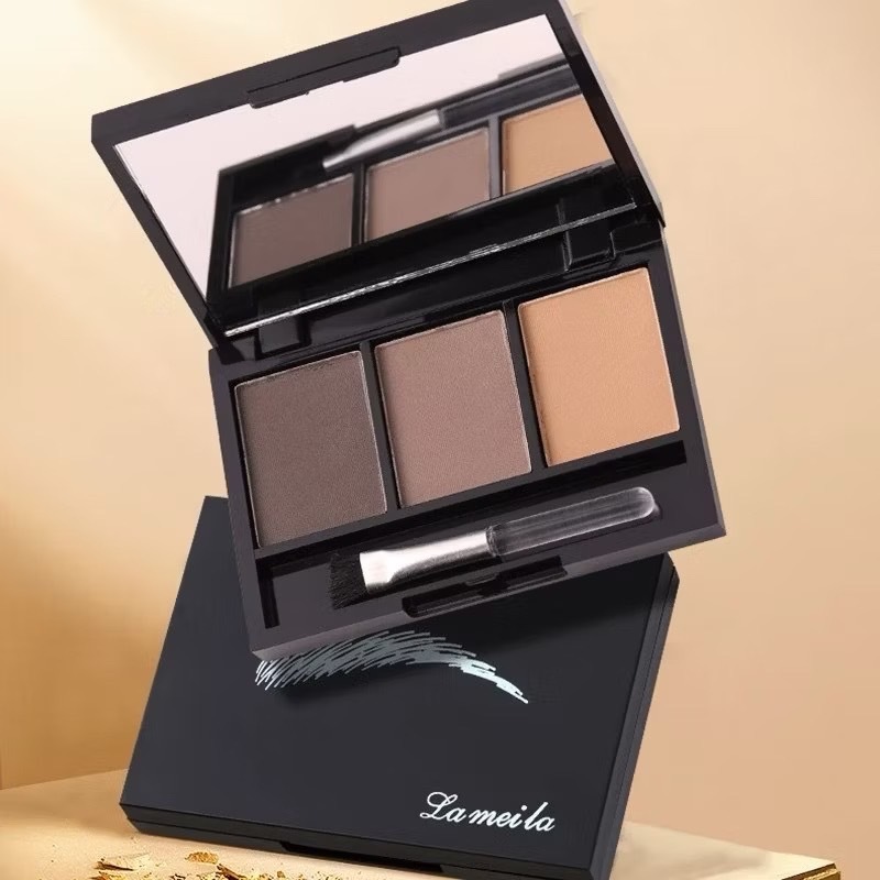 L470 Lameila ที่เขียนคิ้ว เนื้อฝุ่น พร้อมแปรงเขียนคิ้ว 3 สี เขียนง่าย กันน้ำ ตินทน