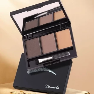 L470 Lameila ที่เขียนคิ้ว เนื้อฝุ่น พร้อมแปรงเขียนคิ้ว 3 สี เขียนง่าย กันน้ำ ตินทน