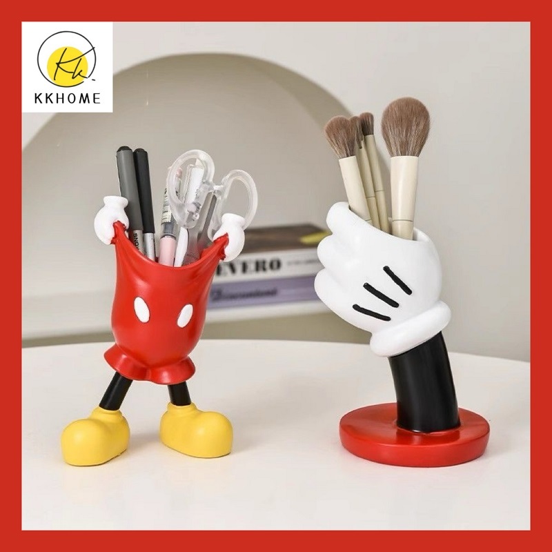 KKHOME คอนโดปากกา แจกันดอกไม้ ฟิกเกอร์การ์ตูนอนิเมะตลก เรซิน ปากกาคอนเทนเนอร์ การ์ตูนมิกกี้