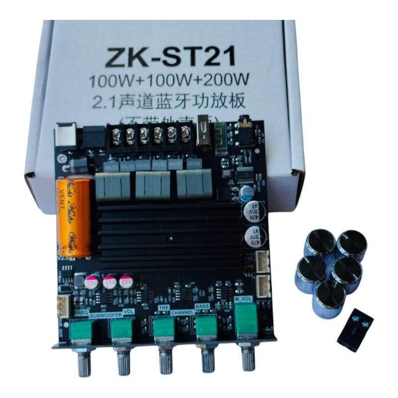 ZK-ST21 แท้ TPA3221 100W*2+200W DC 12-30v รองรับ ปรีไมค์ zk amp แอมป์จิ๋วขับซับ zk3002 zk1602