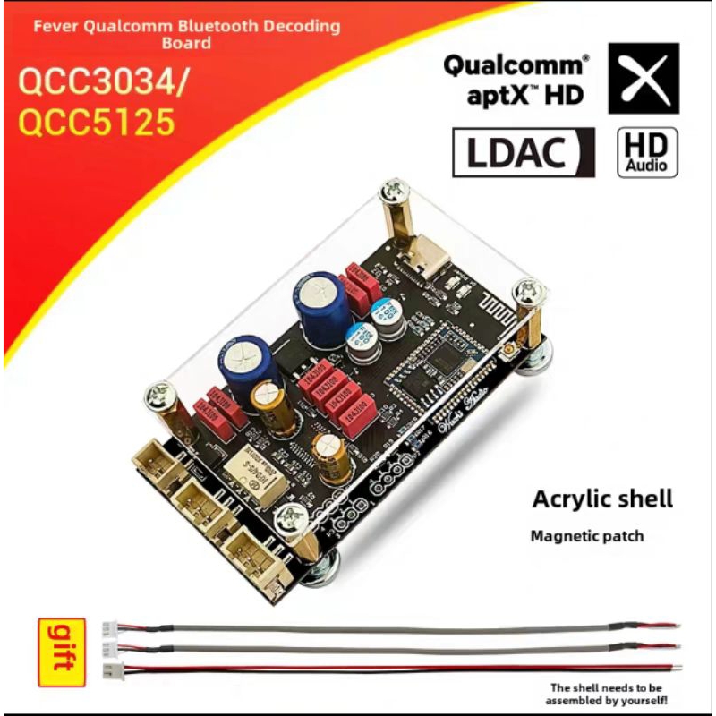 ZK-QCC5125 Wuzhi **ของแท้** คุณภาพเสียงยอดเยี่ยม Hifi Bluetooth 5.1  บอร์ดถอดรหัสบลูทูธ แบบอย่าง ZK-