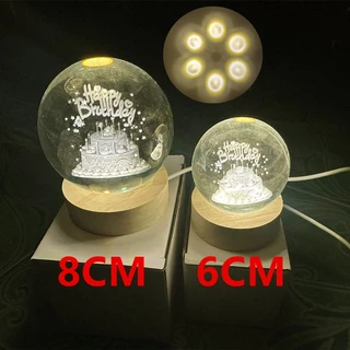 《พร้อมส่งในไทย》ของขวัญ โคมไฟหัวเตียง3D LED+USB โคมไฟคริสตัล โคมไฟตั้งโต๊ะ โคมไฟกลางคืน ของขวัญวันเกิด รุ่น：L4