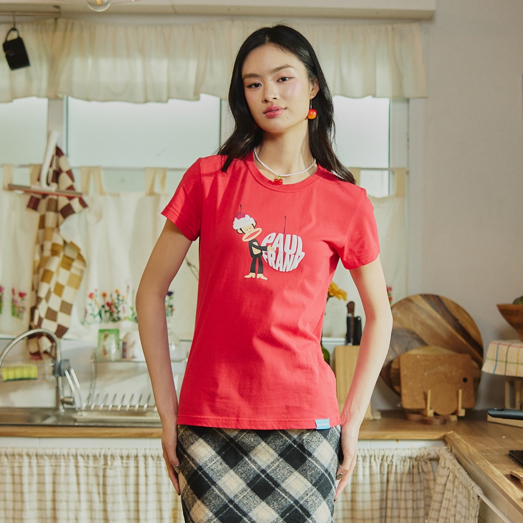 PAUL FRANK เสื้อยืดผู้หญิง PF WOMENS CHERRY LOVIN SS TEE