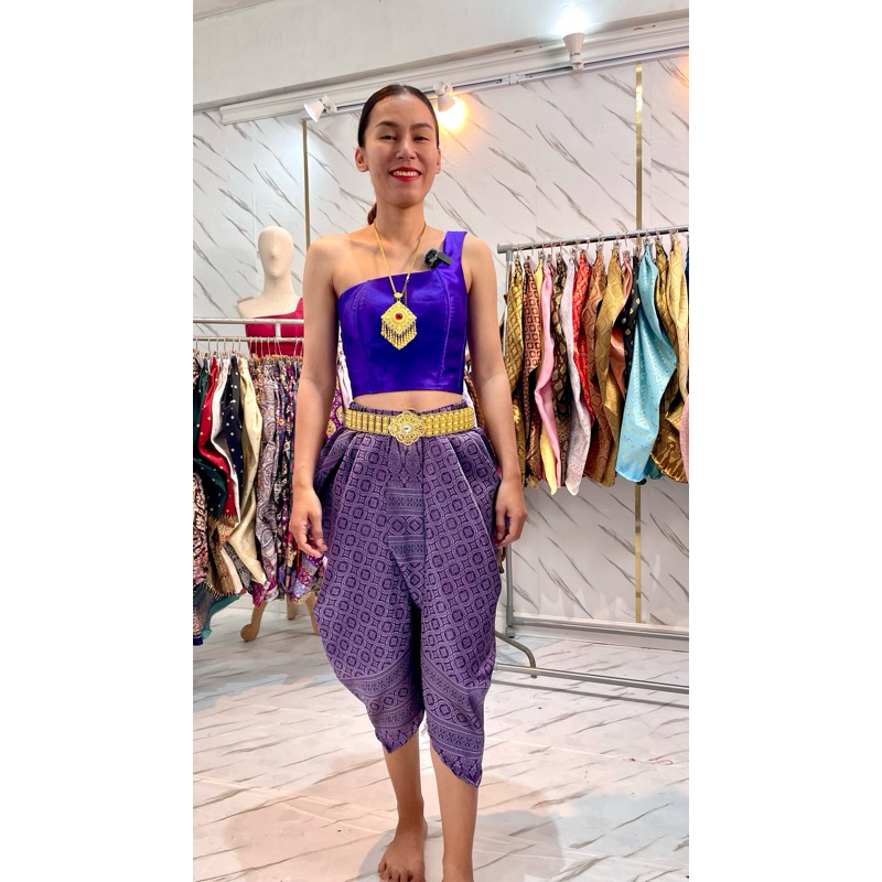 พร้อมส่ง โจงกระเบนผ้าทอลายไทย มีไซส์ใหญ่