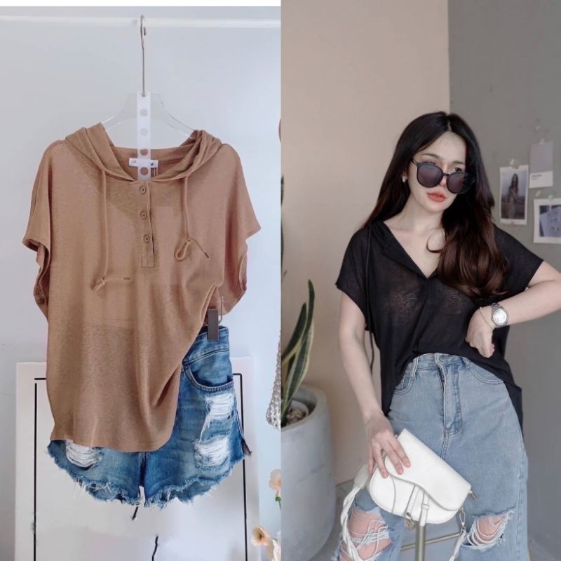 เสื้อมีฮู้ดผ้าสลาฟทรงสวย