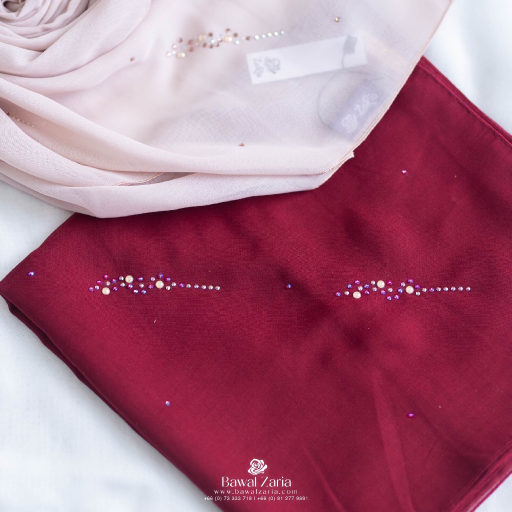 ZARIA Crystal Bawal ผ้าคลุมบาวาประดับคริสตัล