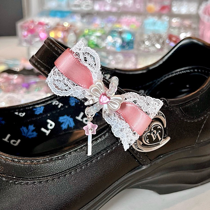 🎀สายคล้องรองเท้าริบบิ้นโบว์รุ่นใหม่