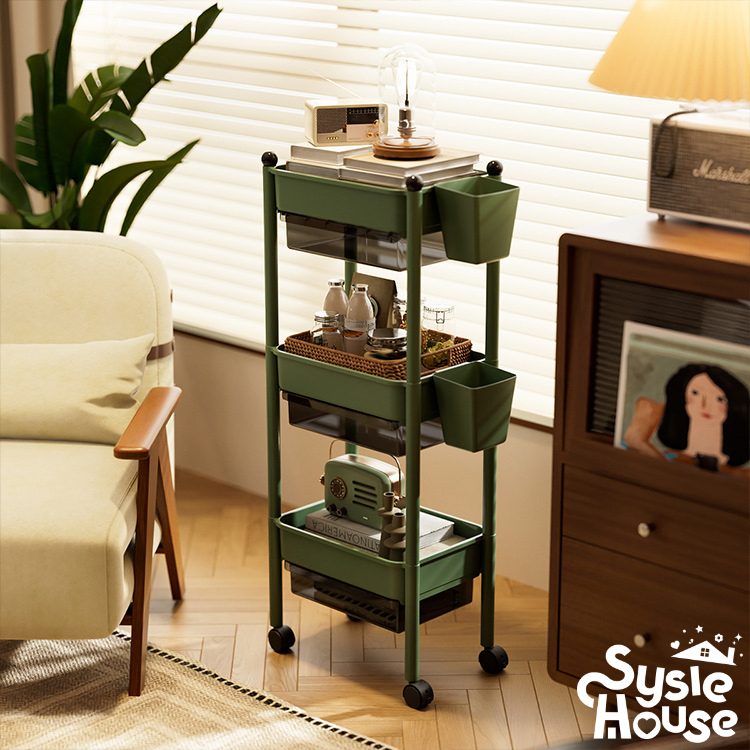 Sysie House ชั้นวางของเก็บของ มีลิ้นชักเก็บของ พร้อมล้อเลื่อน ช่วยให้บ้านมีระเบียบ ตกแต่งบ้าน สไตล์โมเดิร์น ทันสมัย