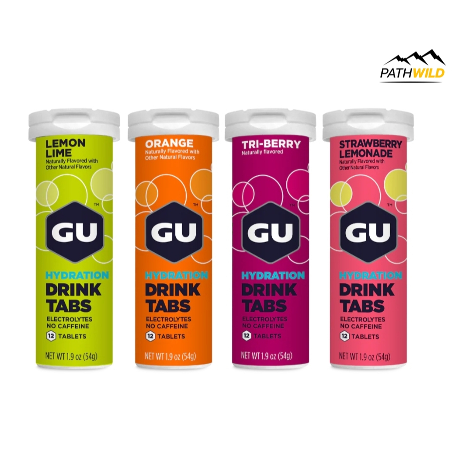 GU HYDRATION DRINK TABS เกลือแร่ชนิดเม็ดผสมน้ำดื่ม ช่วยลดชดเชยการสูญเสียเกลือแร่ขณะออกกำลังกาย ป้องกันการเกิดตะคริว