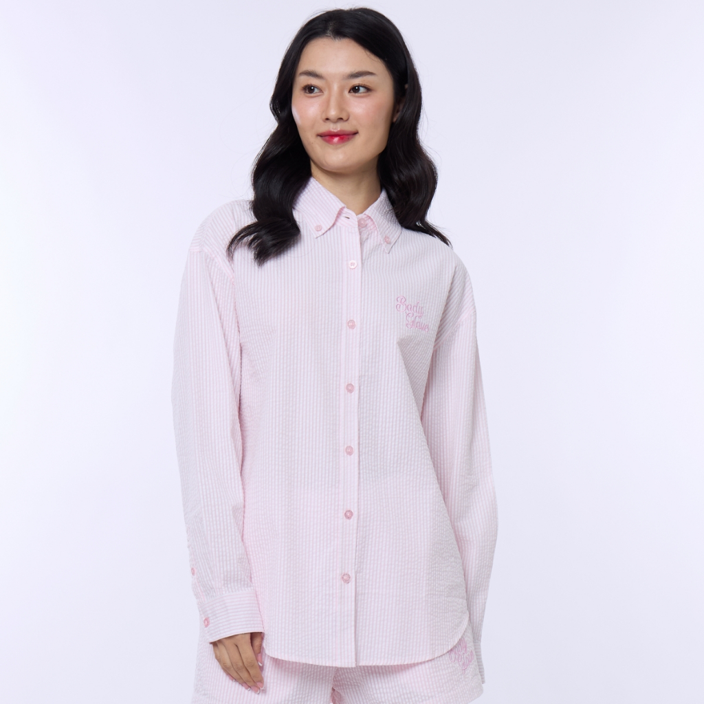BODY GLOVE Women's SEERSUCKER Shirt เสื้อเชิ๊ตแขนยาว ผู้หญิง รวมสี - รูปที่ 3