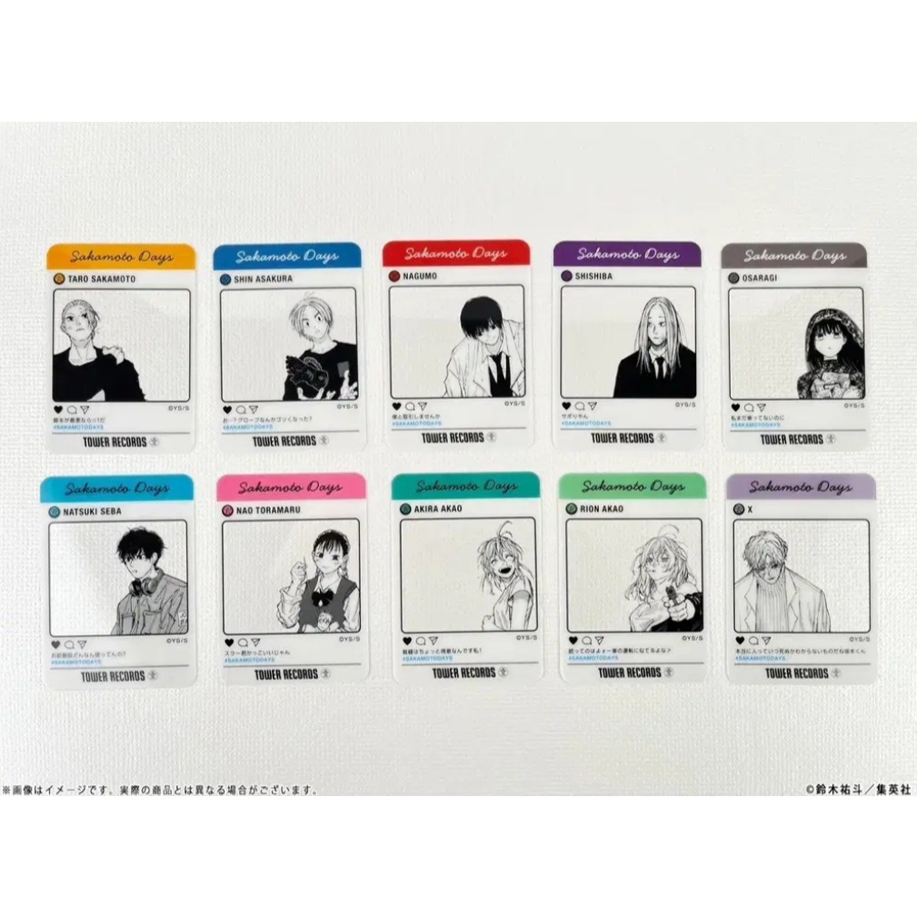 (1 ซอง) Sakamoto Days | Tower Records SNS card การ์ด มีให้สะสม 10 แบบ