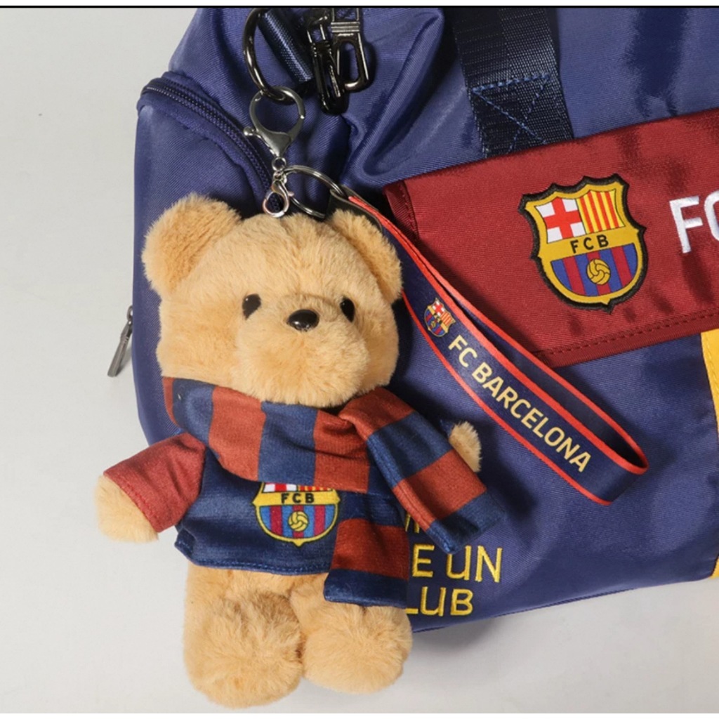 พวงกุญแจตุ๊กตาหมีบาร์เซโลน่า ลิขสิทธิ์แท้100% (FC Barcelona Official Product)