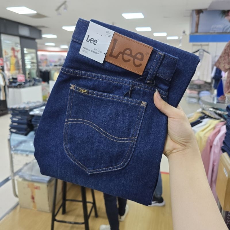 กางเกงยีนส์ ผู้ชาย Lee รุ่น[MMIAS36] สียีนส์ฟอกเล็กน้อย ผ้าไม่ยืด ทรงตรง[MIAMI]