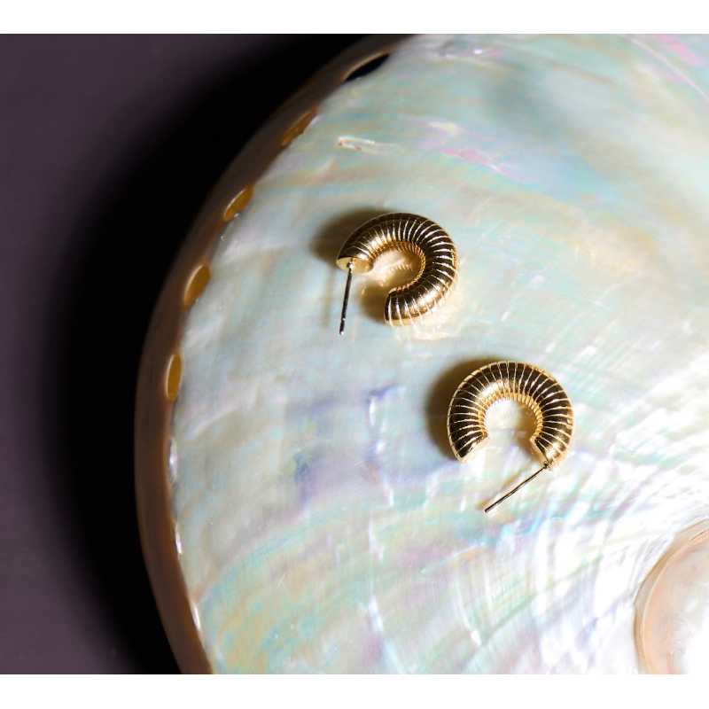 Adornment Club - Hive earrings ต่างหูl nickel free, waterproof, long-lasting