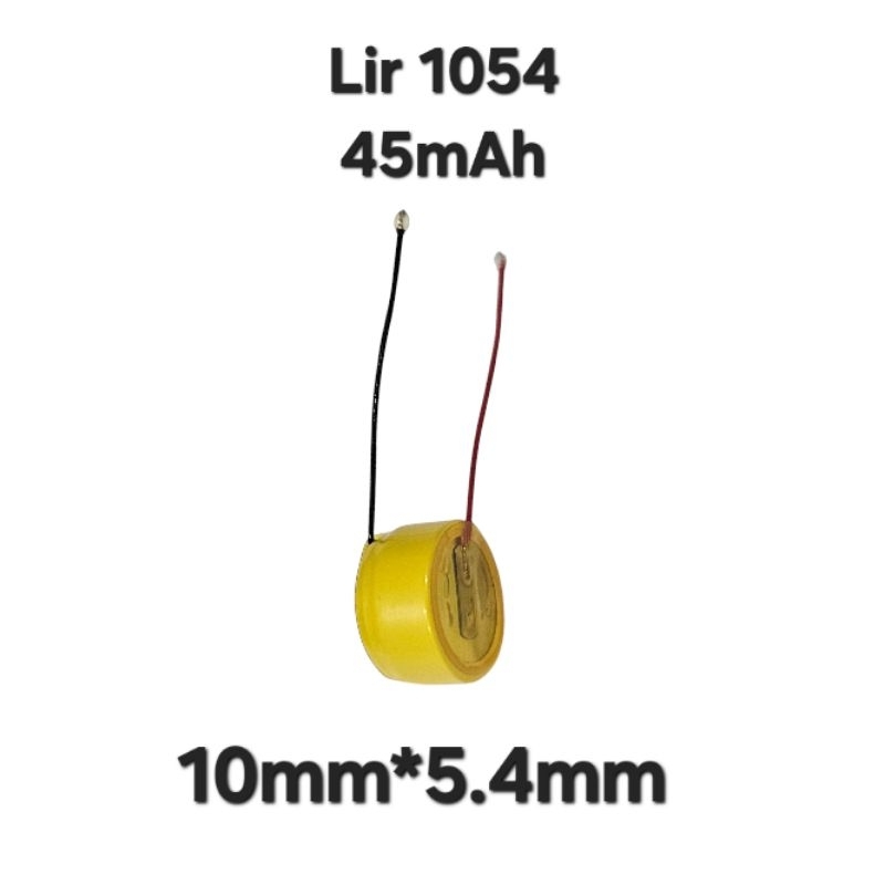 Battery Lir1054 3.6V 45mAh  bluetooth earphonebattery hearing aid charging button steel shell Lir แบตเตอรี่ แบตหูฟัง